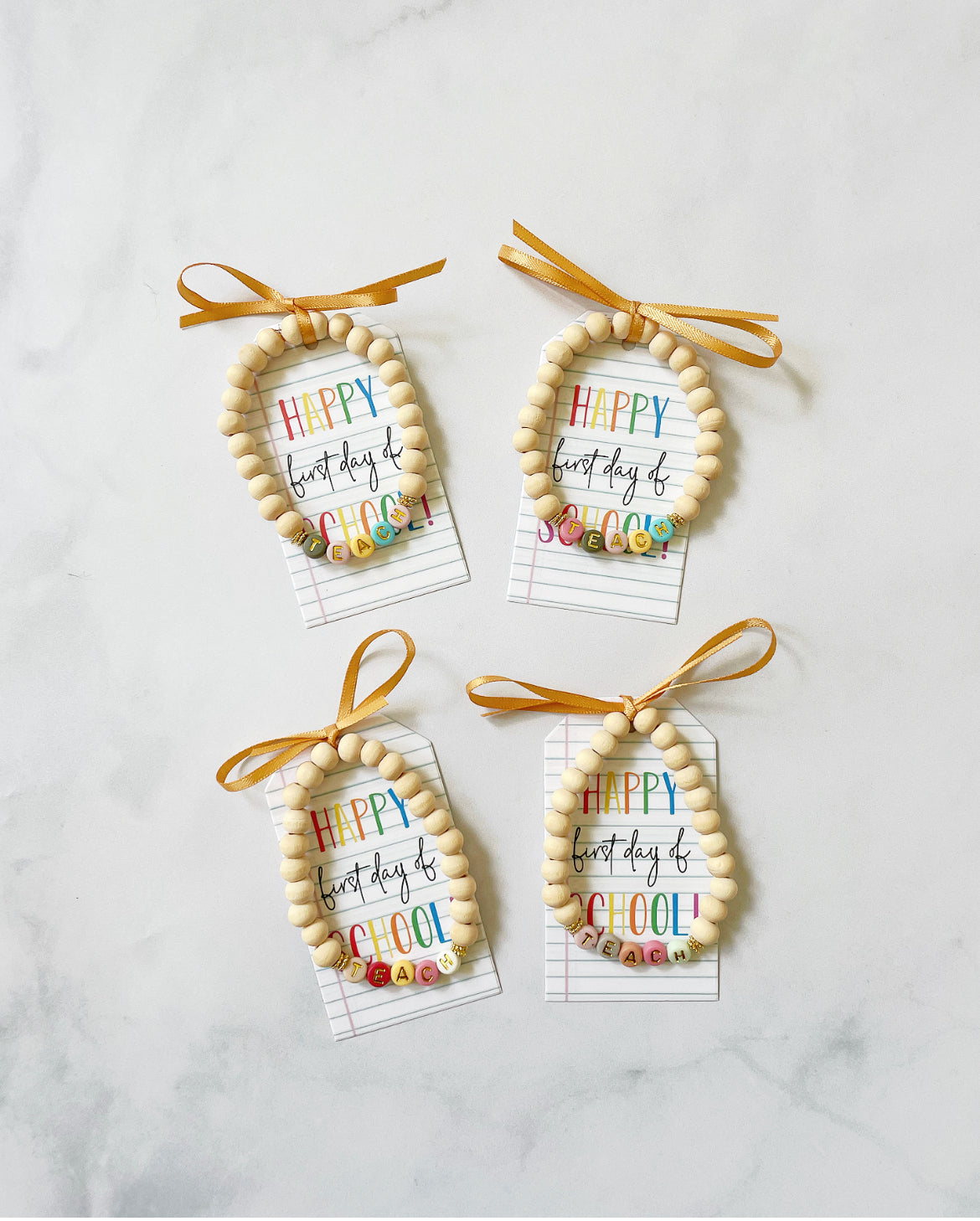 Teach bracelets + tag