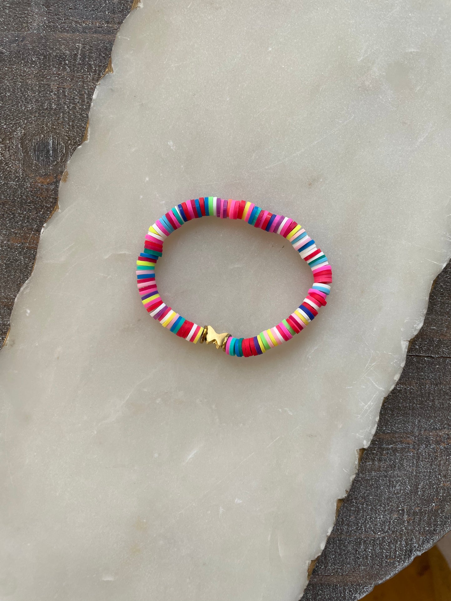 Multi-colored butterfly kid bracelet