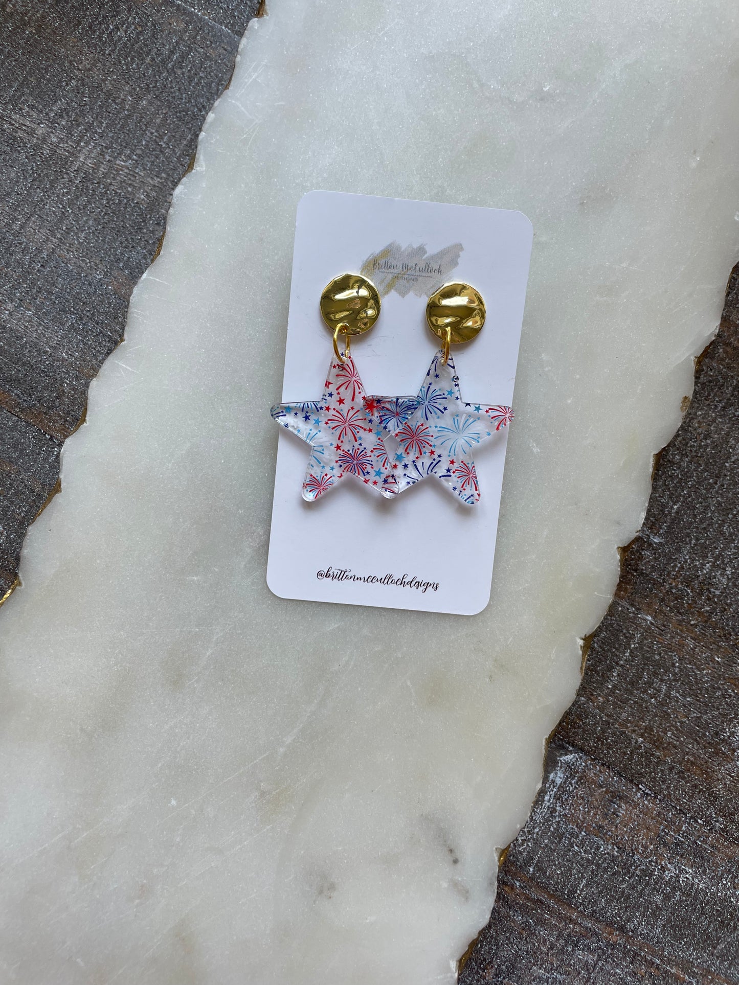 Firework star earrings