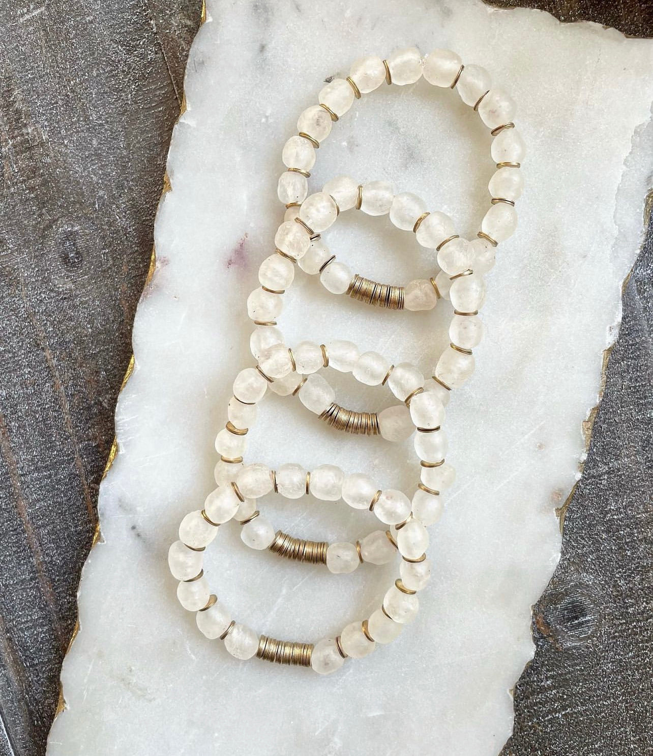 Frosted bead bracelet